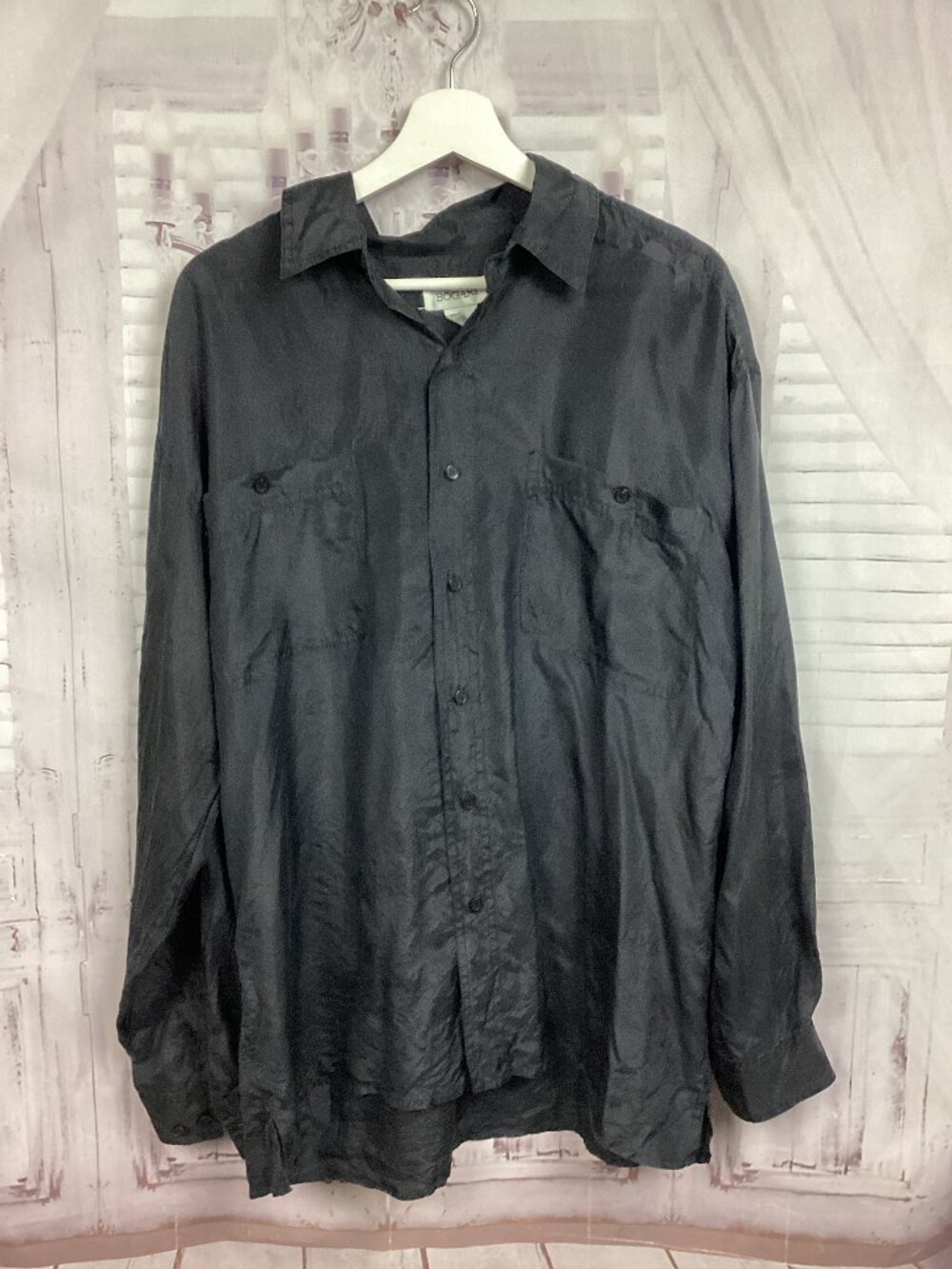 Vintage Bogari Men’s Silk Shirt Lg